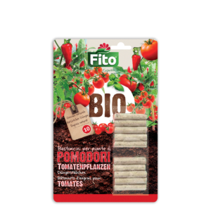 Fronte - prodotto fito bastoncini bio per piante di pomodori
