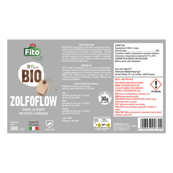 Etichetta - prodotto fito zolfoflow 2