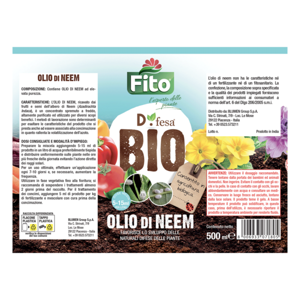 Retro - prodotto fito olio di neem 500 ml