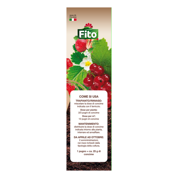 Lato - prodotto fito Retro - prodotto fito Fronte - prodotto fito Concime per Fragole, Mirtilli e Frutti di bosco