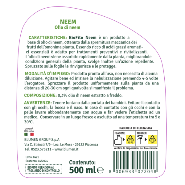 Retro - prodotto fito neem
