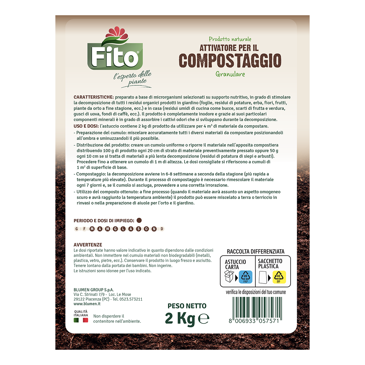 Retro - prodotto fito attivatore compostaggio