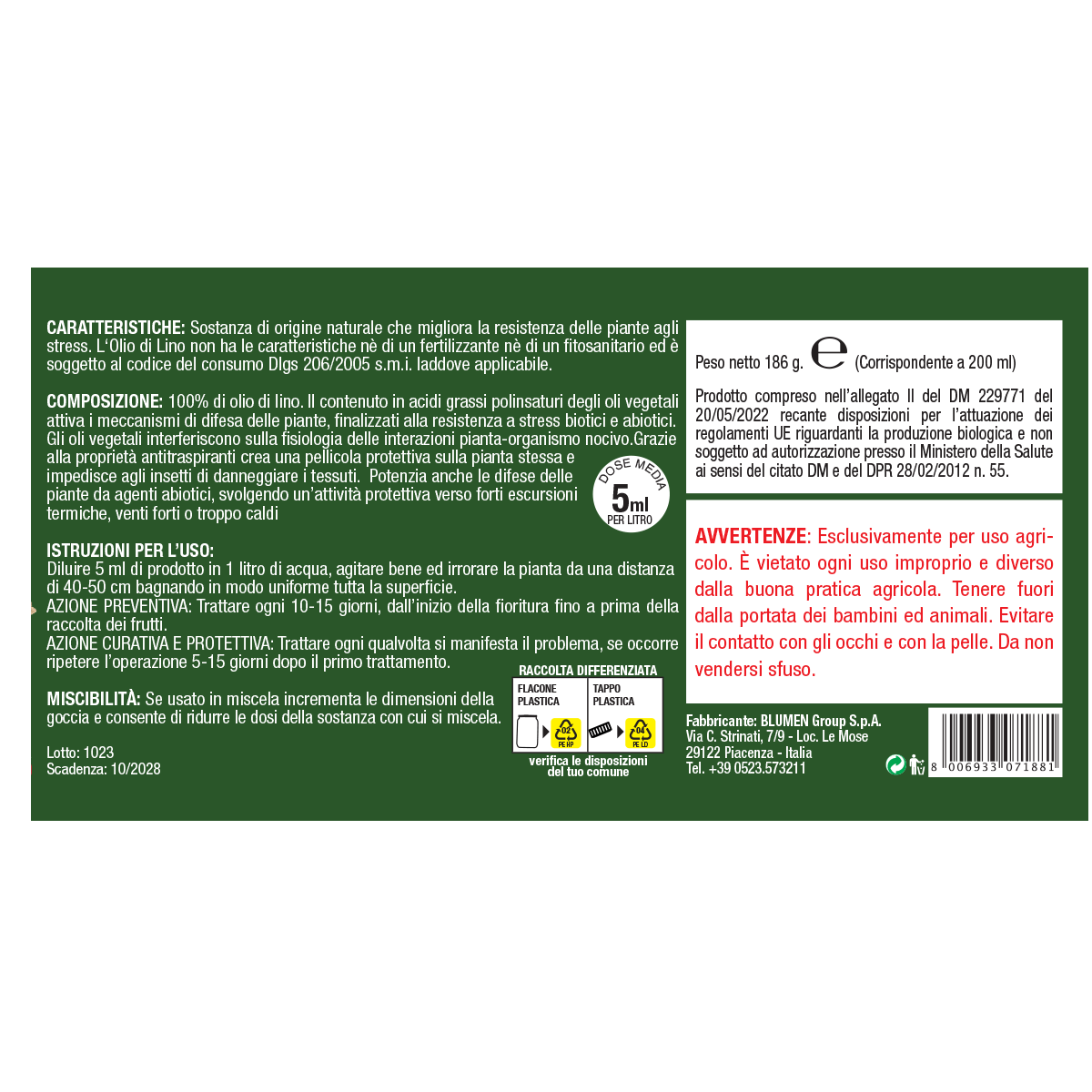 retroX901101_AstuccioOLIOdiLINO_200mlDEF retroX901101 AstuccioOLIOdiLINO 200mlDEF